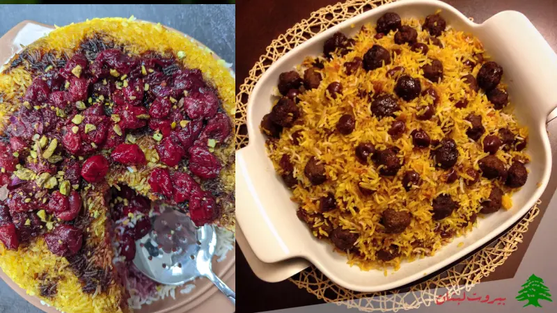 آلبالو پلو غذای معروف ایرانی
