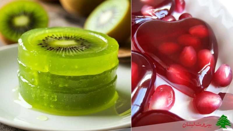 ژله کیوی و اناری
