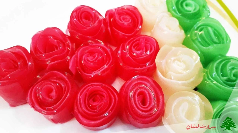 عکس ژله شب یلدا ژله شب یلدا سه رنگ گلی