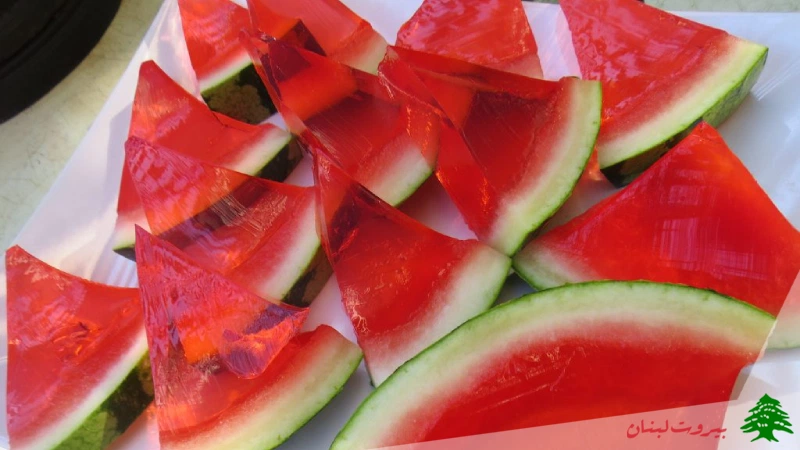 ژله به شکل هندوانه