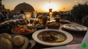 سفره افطار با غذاهای نونی