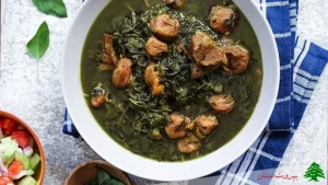 طرز تهیه آلو اسفناج با گوشت یا مرغ
