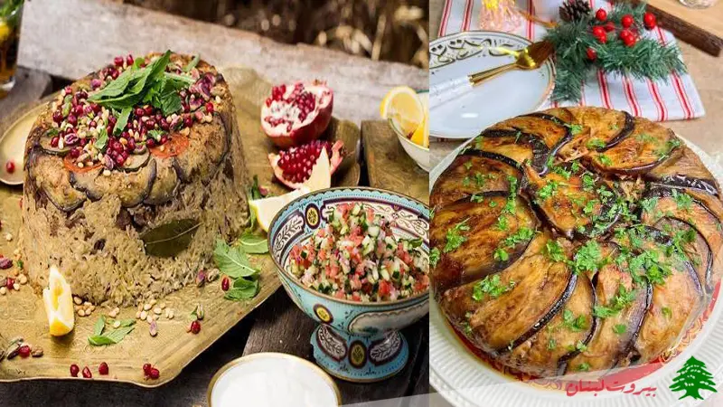 مقلوبه مرغ و بادمجان