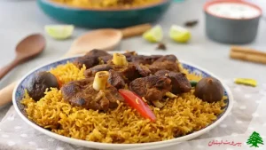 3 مرحله طرز تهیه مجبوس گوشت عربی