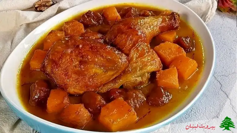 خورشت کدو حلوایی با مرغ