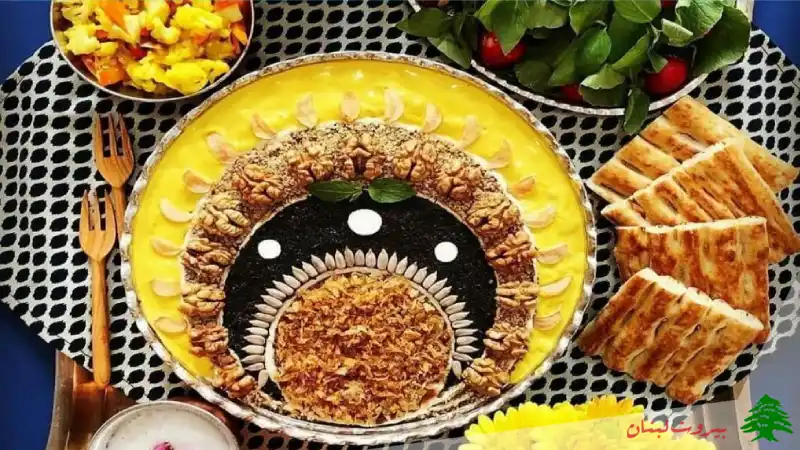 نمونه تزئین های حلیم بادمجان اصفهانی