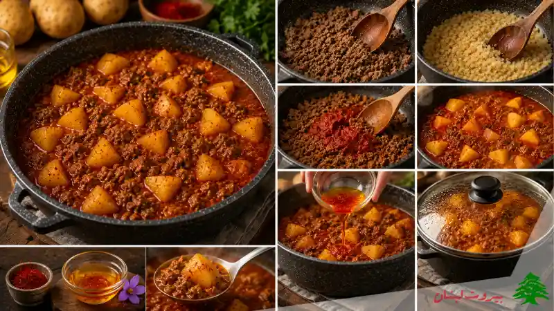 نکات و ترفند های طرز تهیه خوراک گوشت چرخ کرده و سیب زمینی خوشمزه