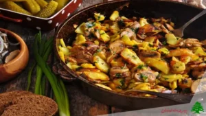 انواع غذا با قارچ و سیب زمینی