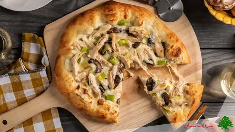 پیتزا رژیمی مرغ و قارچ