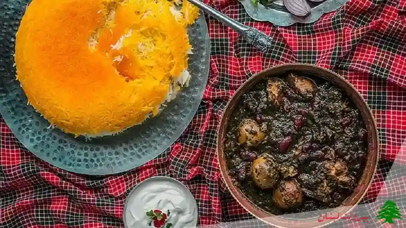 غذای جنوبی خورش سبزی اهوازی